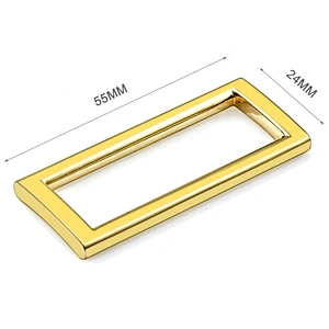 High-End Quality Bag Accessories Luggage Strap Metal Bag Buckle, Gold Plated Metal Rectangle Buckle for Strap