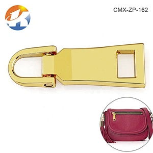 Hot Sale Zinc Alloy Metal Zip Puller for Clothing, Bag Hardware Custom Gold Metal Zipper Puller for Handbags