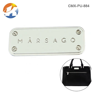 China Manufacture High Quality Custom Metal Logo Plate for Handbags, Designer Engraved Logo Metal Label for Bags^