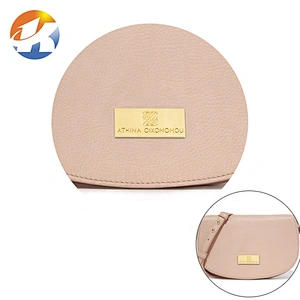 Rectangle Gold Engraved Logo Metal Name Tag, Custom Metal Plates Label for Handbag