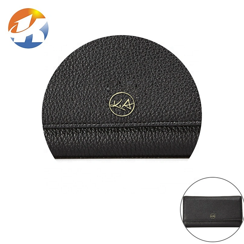 Round Shape with Hollow Logo Metal Tag, Personalized Custom Metal Purse Logo for Wallets