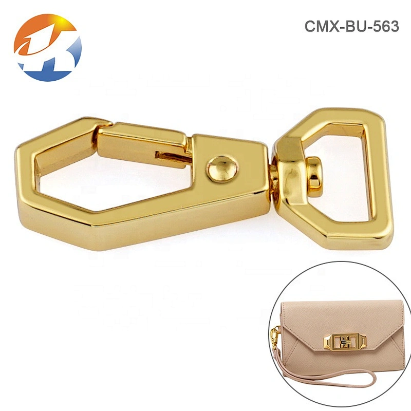 High End Handbag/Purse Hardware Gold Metal Snap Hook