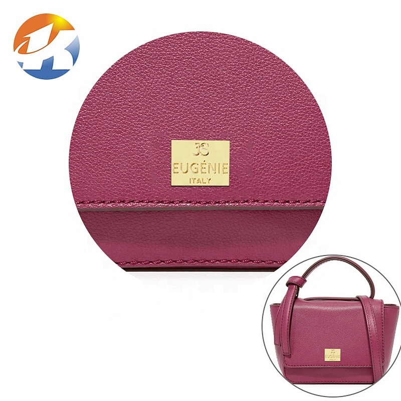 Fashion Custom Engraved Logo Metal Labels and Tags for Handbags, Gold Plated Metal Name Plates for Bags