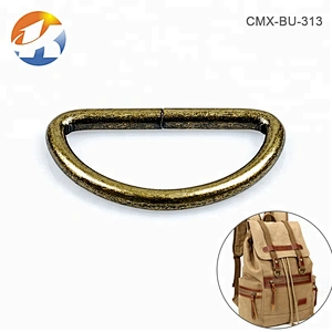 Wholesale Factory Price Antique Brass Metal D-Ring, Custom Iron Metal D Ring for Bag and Belt