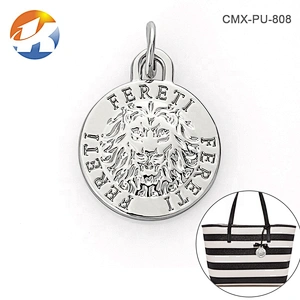 Lion Custom Engraved Handbag Metal Logo Plate