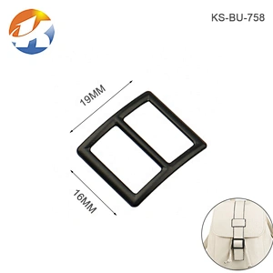 Wholesale Alloy 16mm Black Metal Cap Buckle, Custom Small Adjustable Metal Buckle for Shoes