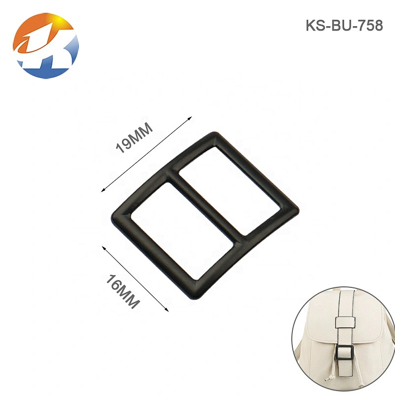 Wholesale Alloy 16mm Black Metal Cap Buckle, Custom Small Adjustable Metal Buckle for Shoes