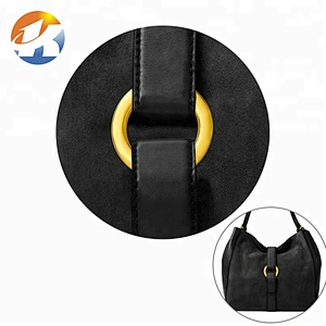 Zinc Alloy Flat Gold Metal Bag O Ring