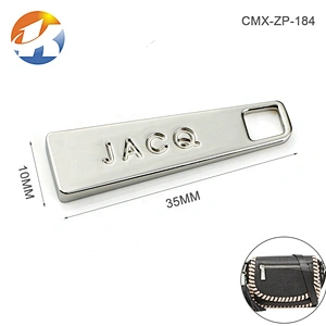 Custom Logo Metal Zipper Pull, Professional Manufacturer Designer Metal Zipper Puller for Bags