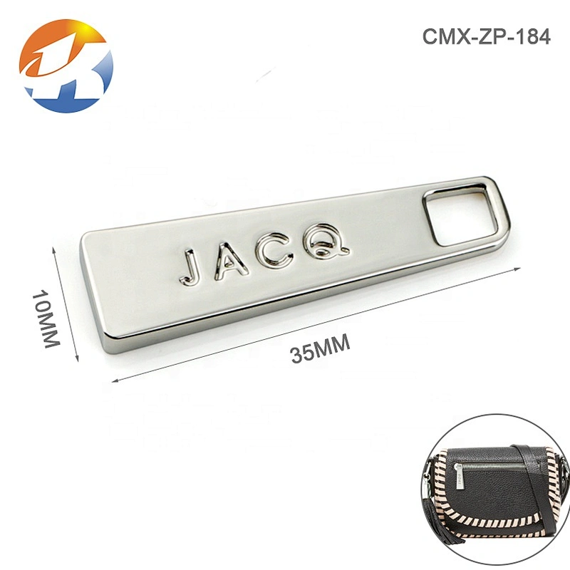 Custom Logo Metal Zipper Pull, Professional Manufacturer Designer Metal Zipper Puller for Bags