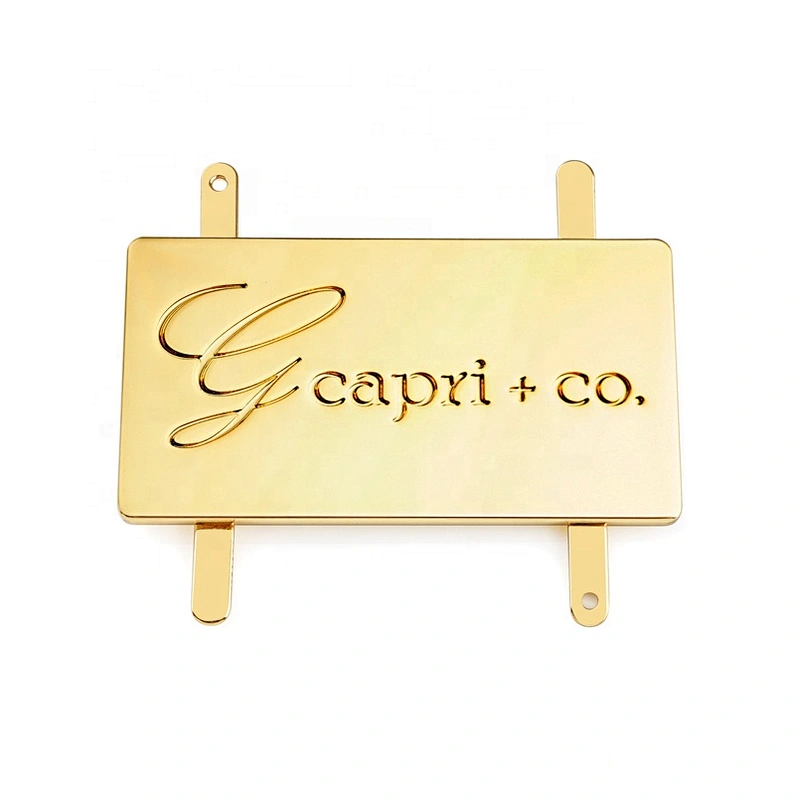 Custom Handbag Metal Brand Logo Label, Accessories Engraved Logo Design Metal Brand Tag Nameplate For Bags
