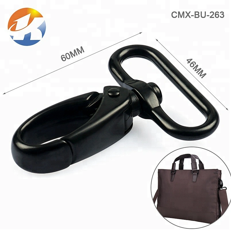 Custom Zinc Alloy Metal Snap Hook for Strap, Wholesale Stronger Black Dog Snap Hook For Bags