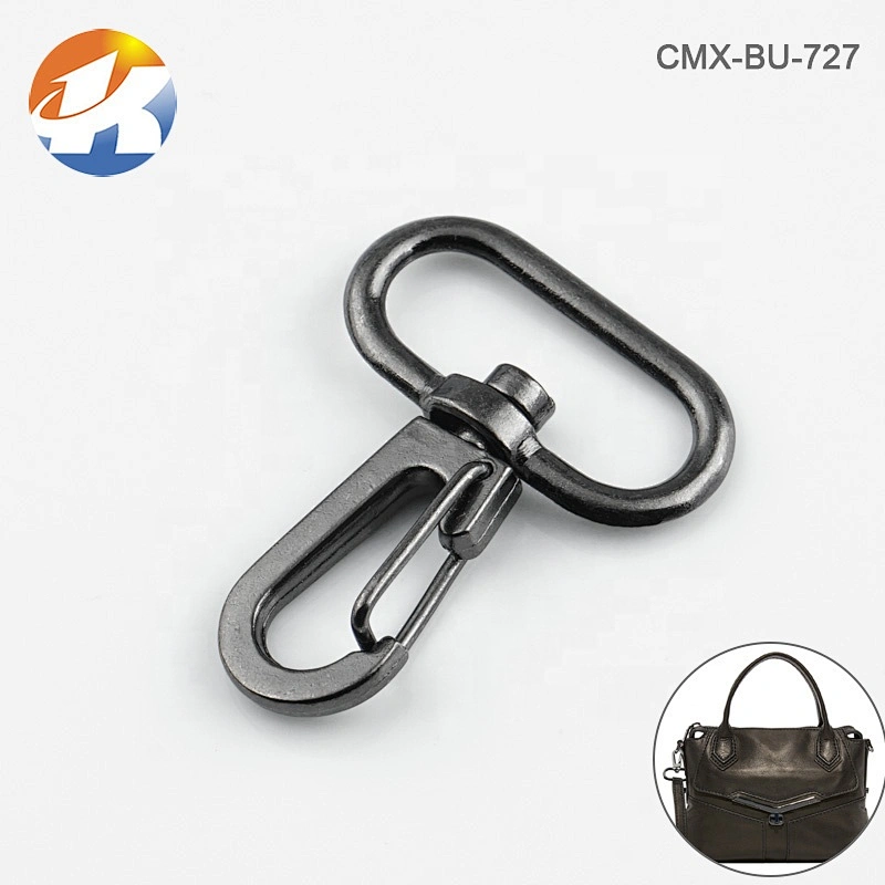 Wholesale 1 Inch Alloy Metal Swivel Snap Hook Buckle For Bag Strap, Black Nickel Plated Metal Hook for Backpack