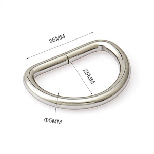 Wholesale Cheap Price Good Quality Bulk Metal Bag D Ring Buckle for Backpack Strap