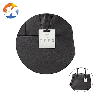 Kangsheng Factory Design Handbag Metal Plate Label, Custom Metal Hang Tag with Engraved Logo