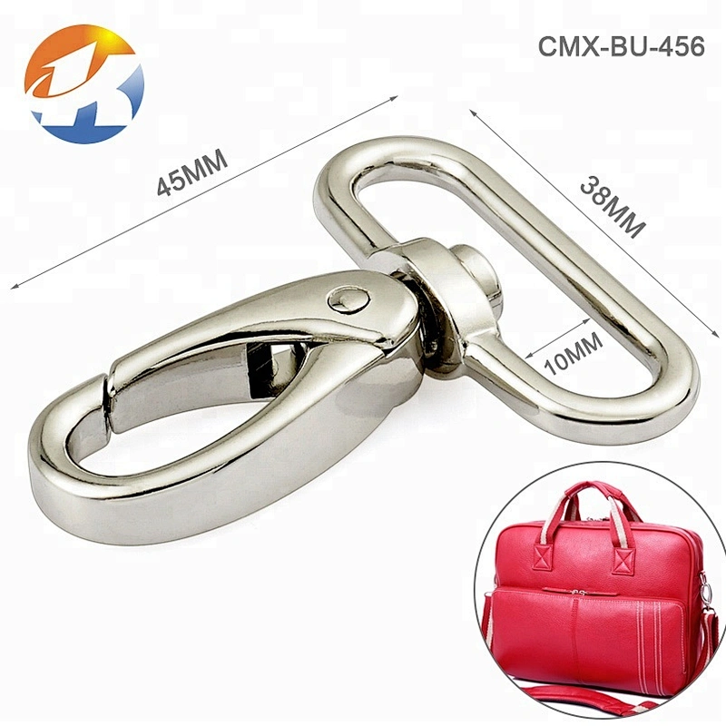 High Quality Zinc Alloy Hand Bag Silver Metal Dog Spring Snap Hook For Bags