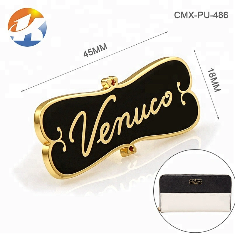 Fashion Embossed Logo Metal Label for Handbags, Custom Fashion Metal Name Plate for Bags*