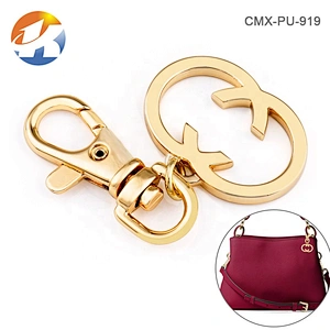 Fashion Design Custom Metal Logo Hang Name Tag with Snap Hook for Handbags, Bag Decorative Golden Metal Plate