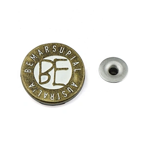 Custom Round with Engraved Logo Metal Tag for Wallet, Antique Brass Metal Name Plate for Hats*
