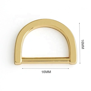 Manufacturer Custom Alloy Gold Metal D-ring Buckle, Bag Hardware Metal D Ring for Handbags