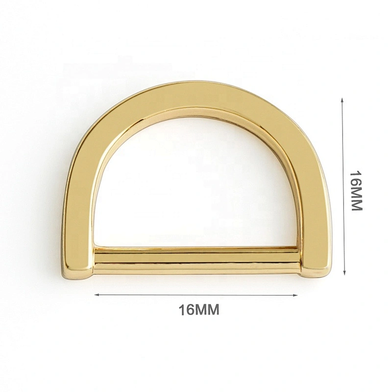 Manufacturer Custom Alloy Gold Metal D-ring Buckle, Bag Hardware Metal D Ring for Handbags