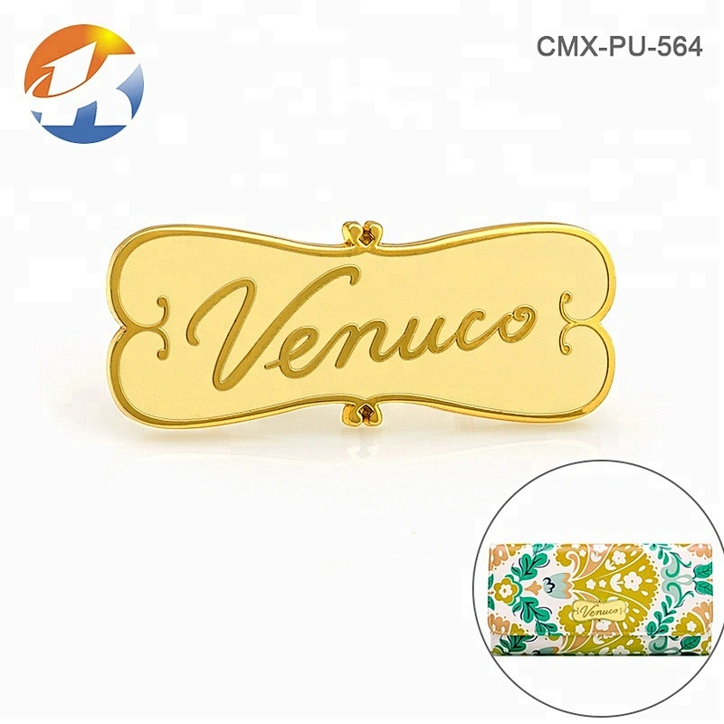Fashion Embossed Logo Metal Label for Handbags, Custom Fashion Metal Name Plate for Bags*