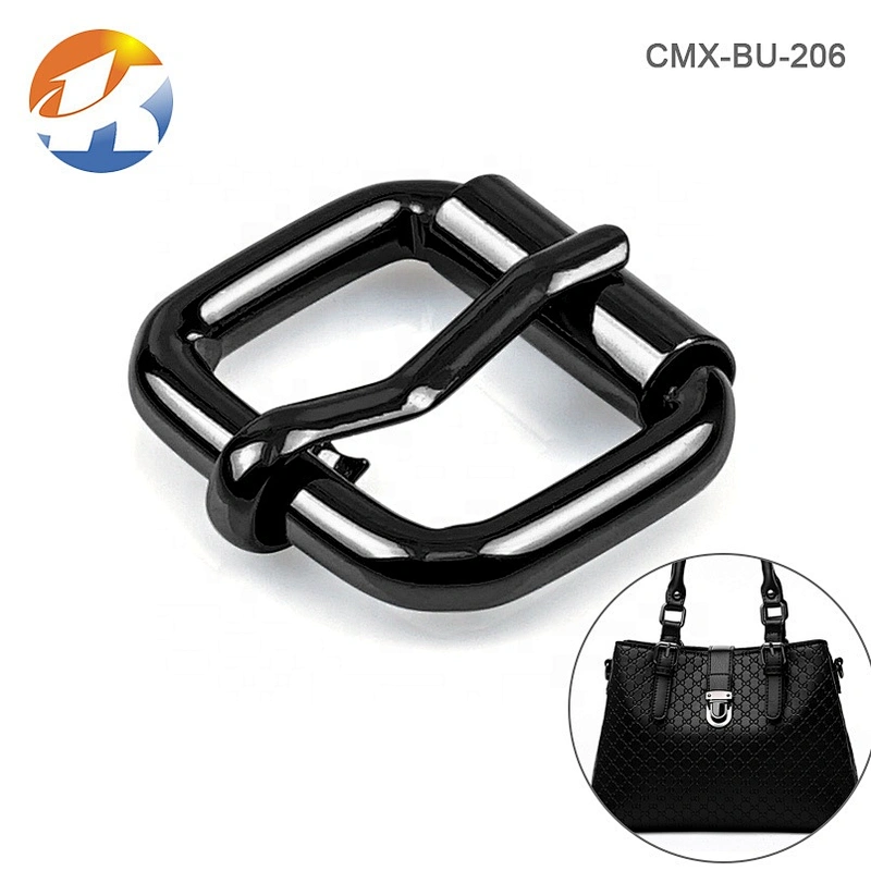 Wholesale Custom Gunmetal Metal Roller Pin Buckle for Belt and  Bag