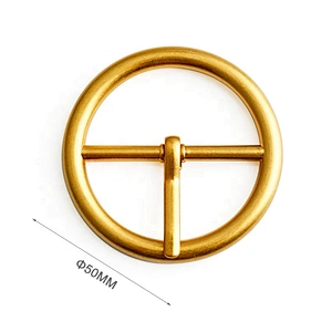 Fashion Designer Big 2 Inch Round Metal Pin Belt Buckle, Custom Circle Metal Pin Belt for Garment