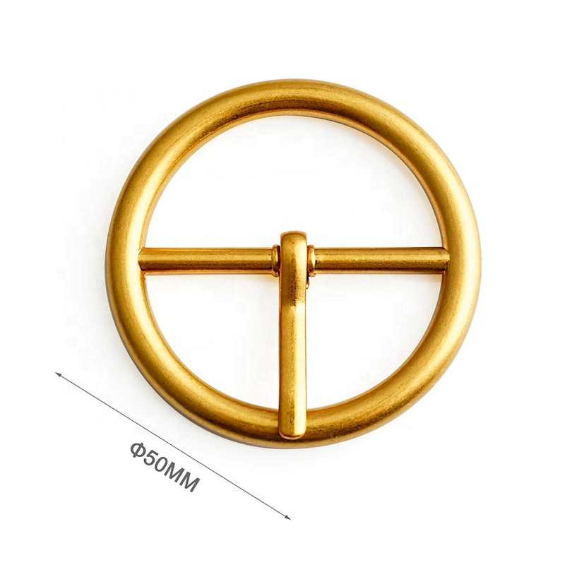 Fashion Designer Big 2 Inch Round Metal Pin Belt Buckle, Custom Circle Metal Pin Belt for Garment