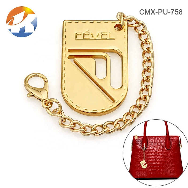 Clasp Chain With Tag Fashion Gold Metal Logo Handbags