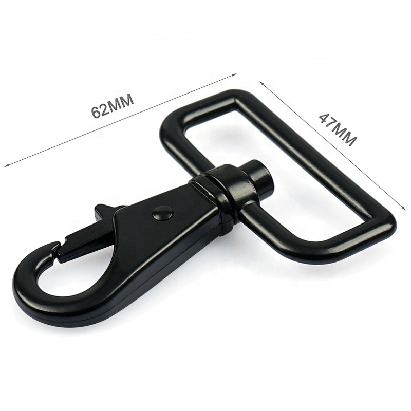 Professional Manufacturer Zinc Alloy Black Carabiner Snap Hook