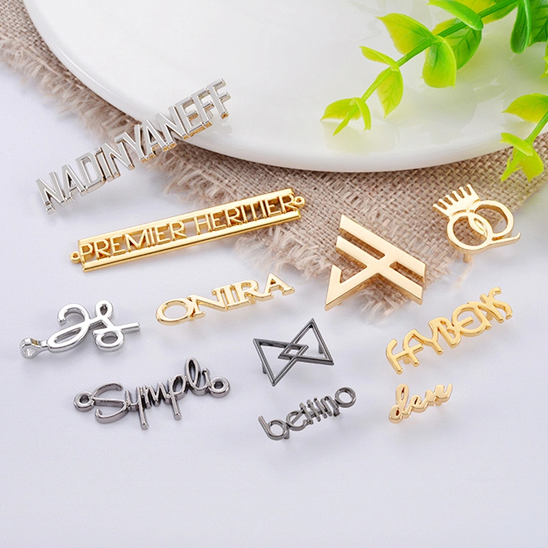 Fashion Design Bag Metal Accessory Hardware Tag Metal Logo Label, Custom Metal Logo Plate Hang Tag for Handbags