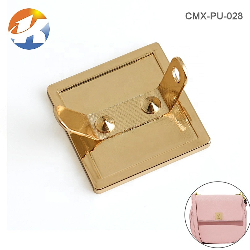 Kangsheng Factory Custom Bag Metal Logo Tag Labels, Wholesale Top Quality Gold Metal Plates Brand Logos Metal Label for Handbags