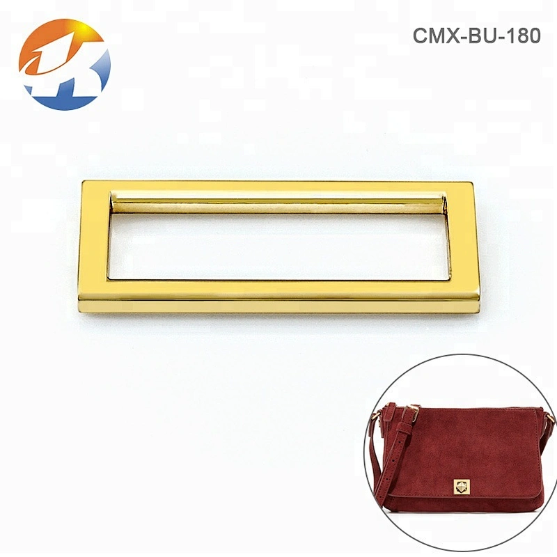 Wholesale High Grade Handbag Hardware Gold Metal Buckle, Custom Metal Buckle for Bag