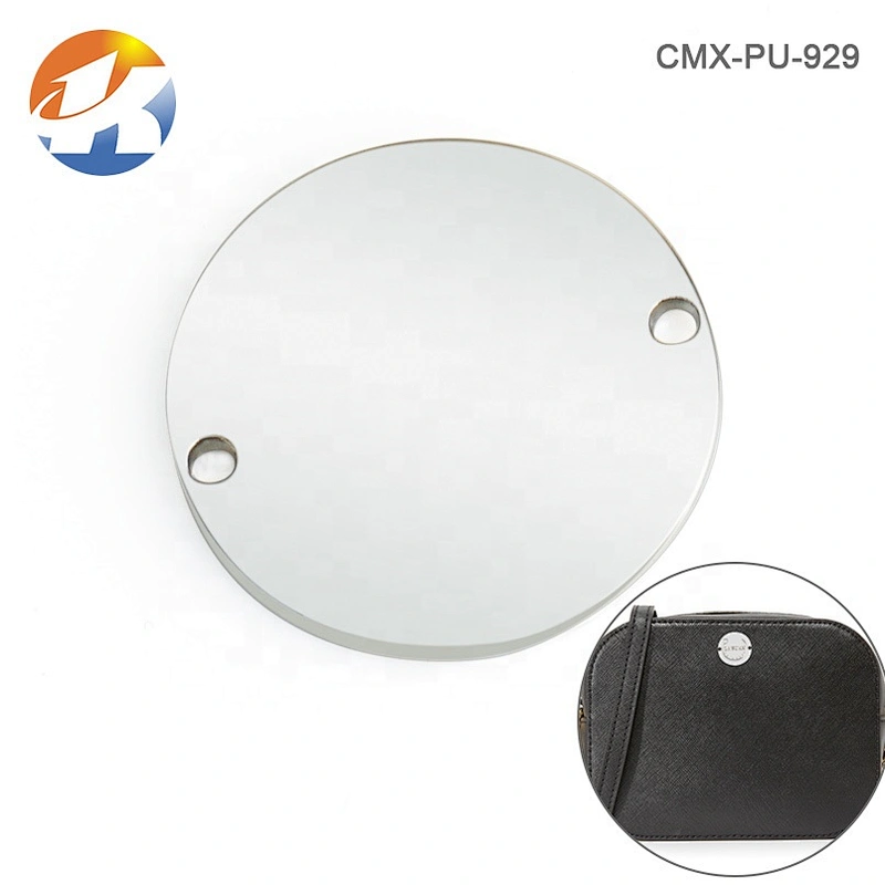 Nickel Color Sewing Round Metal Clothing Tags, Garment Accessories Custom Round with 2 Holes Metal Logo Label