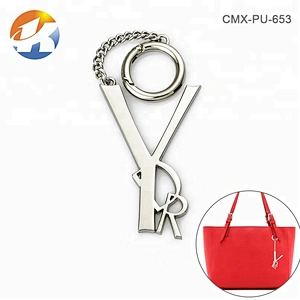 Custom High Grade Handbag Hardware Hang Letters Metal Logo Tag, Fashion Design Metal Hanging Tag for Bags