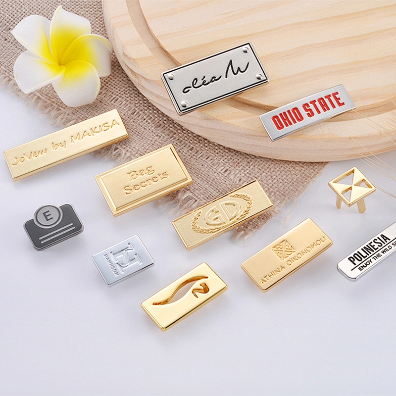 Fashion Design Bag Metal Accessory Hardware Tag Metal Logo Label, Custom Metal Logo Plate Hang Tag for Handbags