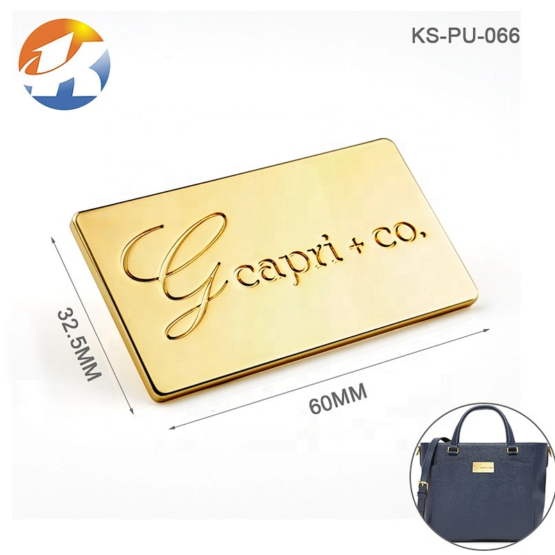Custom Handbag Metal Brand Logo Label, Accessories Engraved Logo Design Metal Brand Tag Nameplate For Bags