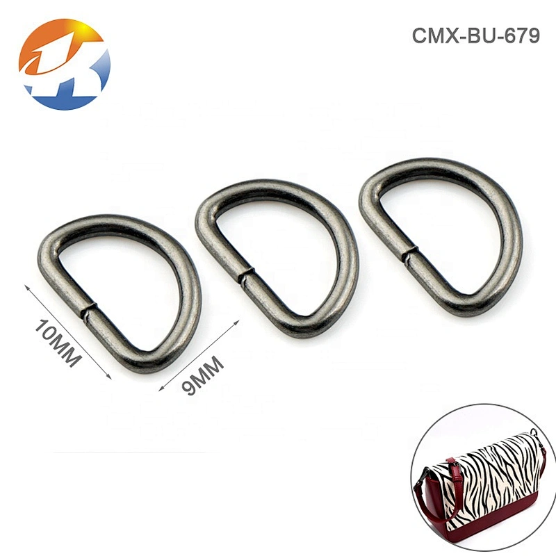Dongguan Factory Wholesale Cheap 10mm Metal D-Ring Strap Fastener For Bags