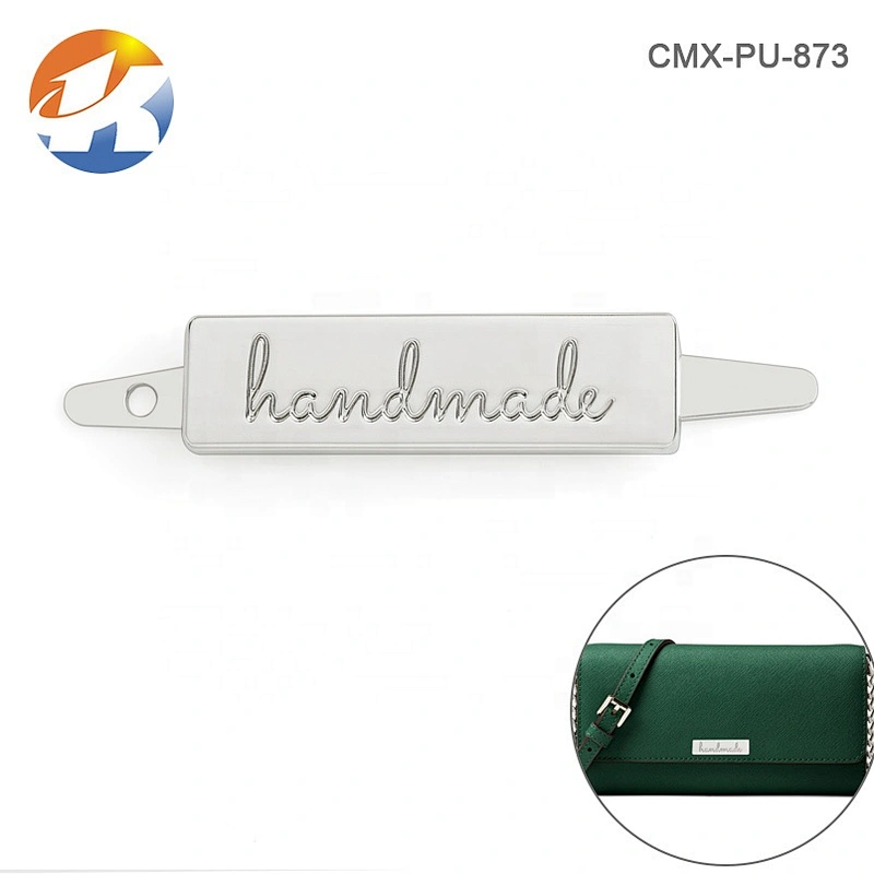 Factory Direct Designer Handbag Brand Metal Label, Custom Nickel Metal Logo Nameplate for Bags