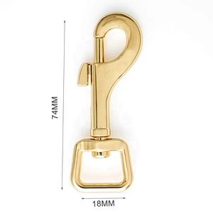 Fashion New Product 18mm Key Chain Metal Snap Hook, Gold Bag Metal Swivel Dog Snap Hook Buckle