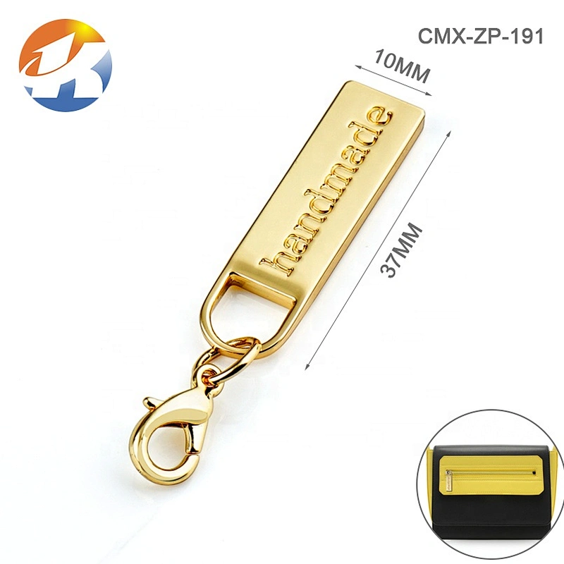 Factory Best Price Custom Metal Zipper Pull for Bags, Gold Metal Zipper Puller for Clothing