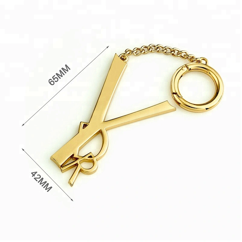 Spring Hook With Chain And Letters Metal Gold Logo For Handbags