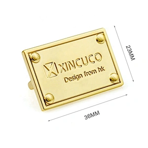 OEM/ODM Hardware Accessories Handbag Metal Brand Logo Label, Custom Metal Name Plate Tag for Handbags and Clothing