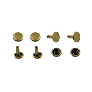 Wholesale Gunmetal Double Metal Clothing Rivet, Best Price Rivet For Leather Bag