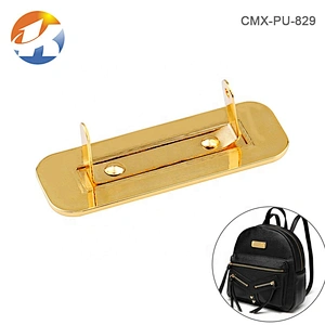 4 Decorative Screws Metal Name Plates, Bag Accessories Custom Engraved Logo Gold Metal Label for Handbags