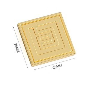 Kangsheng Factory Custom Bag Hardware Gold Metal Nameplate, Square Shape Metal Logo Label for Handbags*