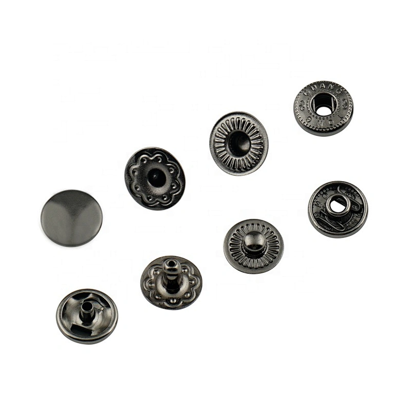 Wholesale 10Mm Metal Button For Jeans, Cheap Gun Metal Black Snap Button For Clothes
