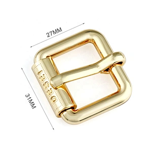 Bag Accessories Custom Gunmetal Color Metal Roller Pin Buckle, Wholesale 15mm Roller Metal Buckle with Pin for Bags