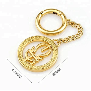 Professional Custom Handbag Metal Tags, Round Shape with Hollow Logo Metal Hanging Logo Tag for Bags